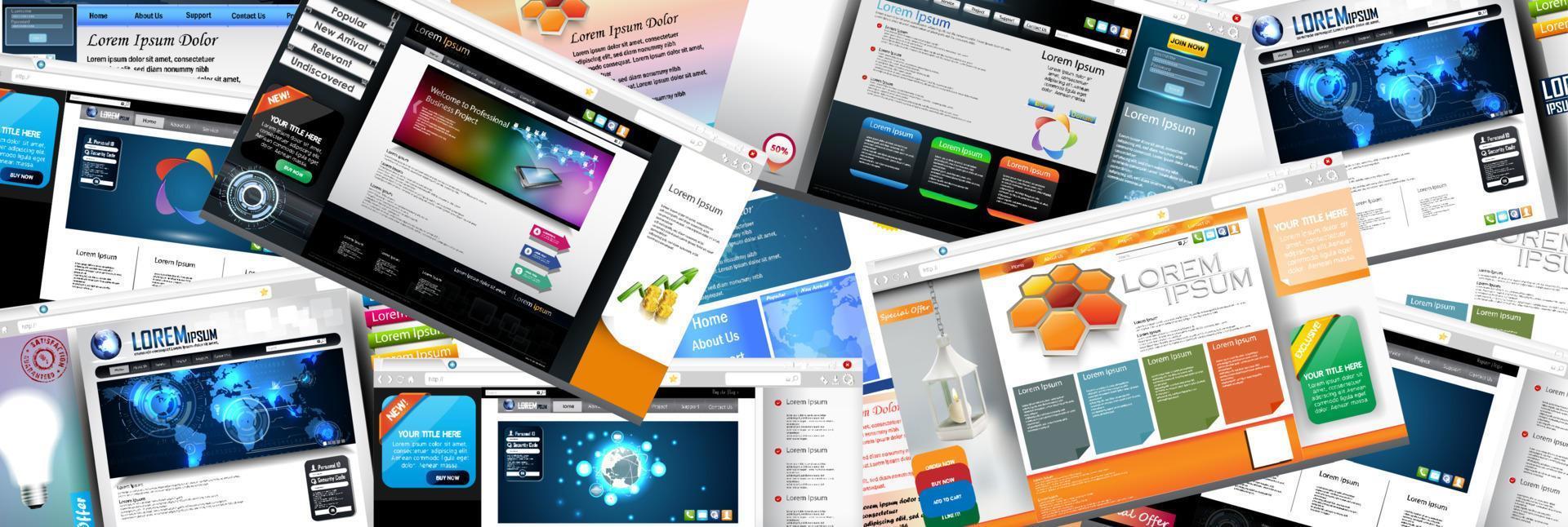 Collections of  template. Business brochure  to website vector