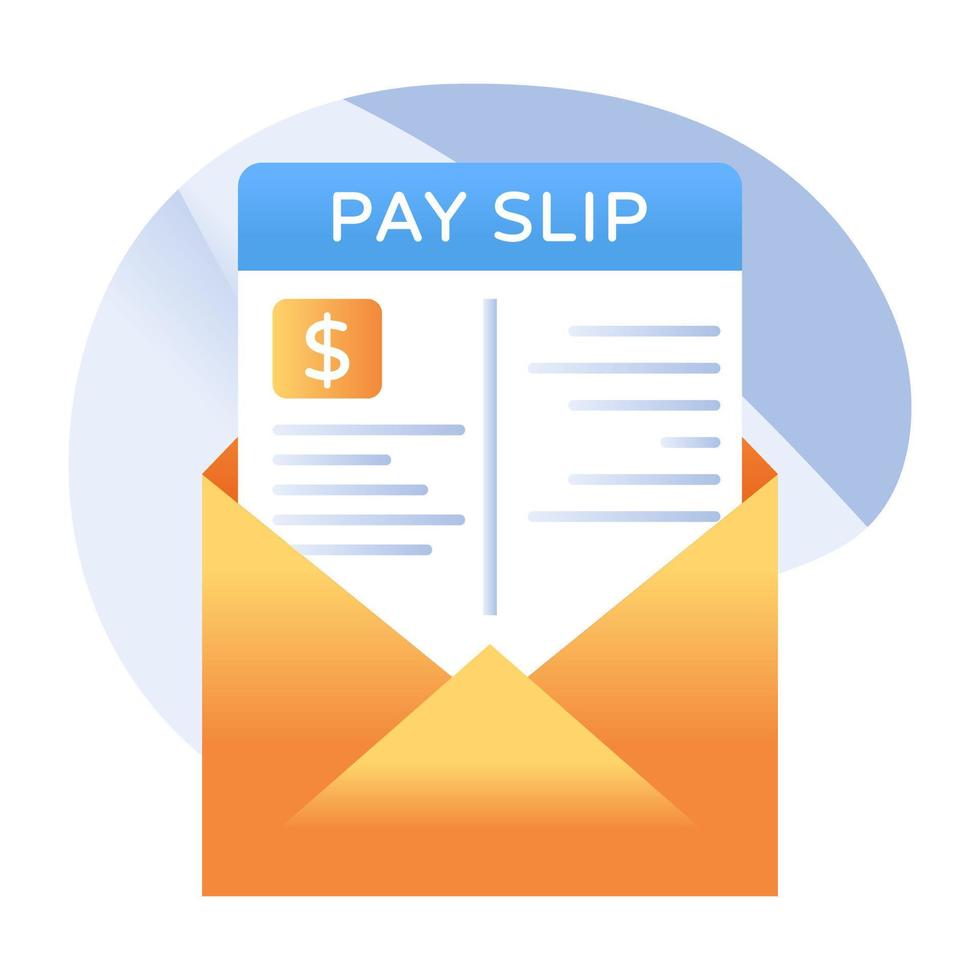 Modern design icon of pay slip vector