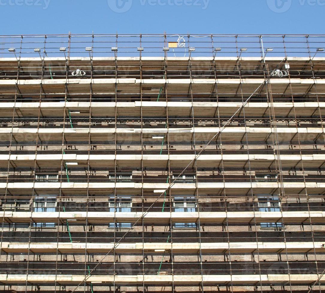 Scaffold in building site photo