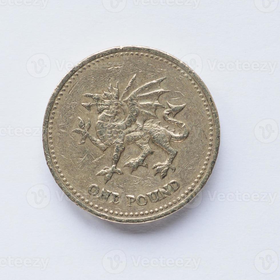 Reino Unido moneda de 1 libra foto