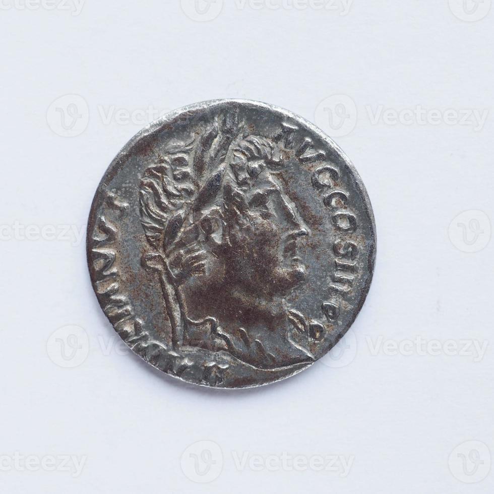 Old Roman coin photo