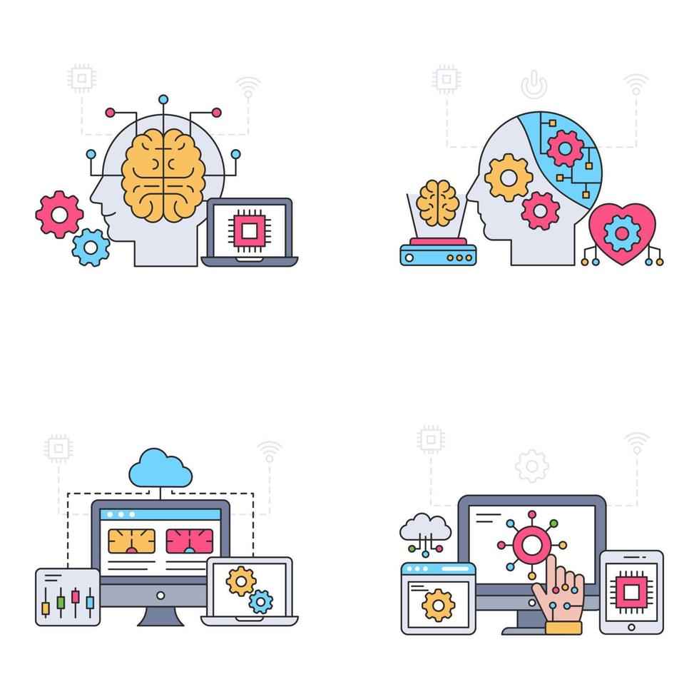 Pack of Misc Flat Illustrations vector