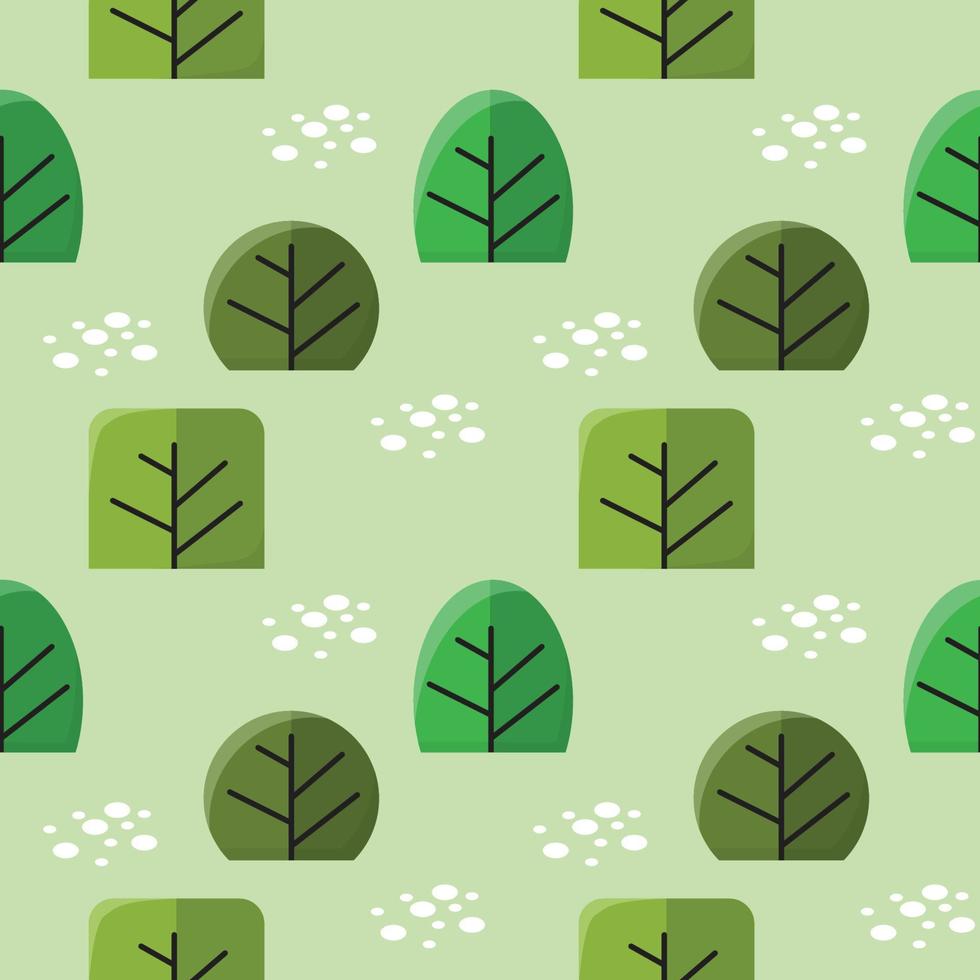 Seamless Pattern Repeatable Texture Summer Spring Tree Nature Paper Fabric vector