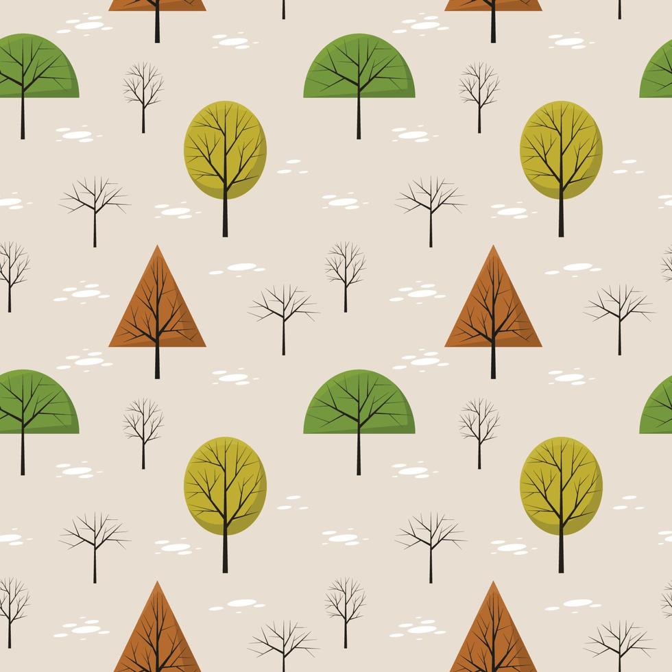 Seamless Pattern Repeatable Texture Summer Spring Tree Nature Paper Fabric vector