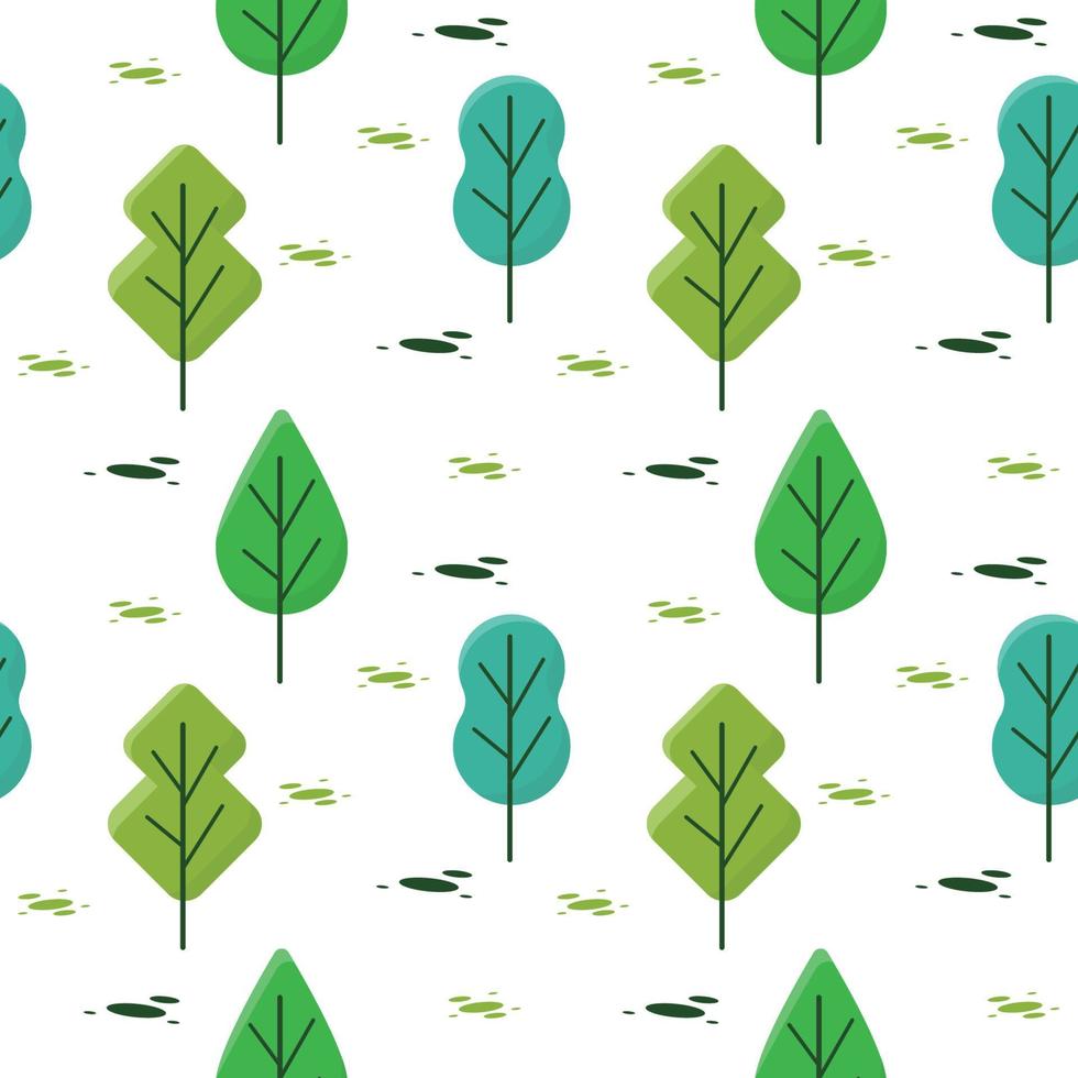 patrón sin costuras textura repetible verano primavera árbol naturaleza papel tela vector