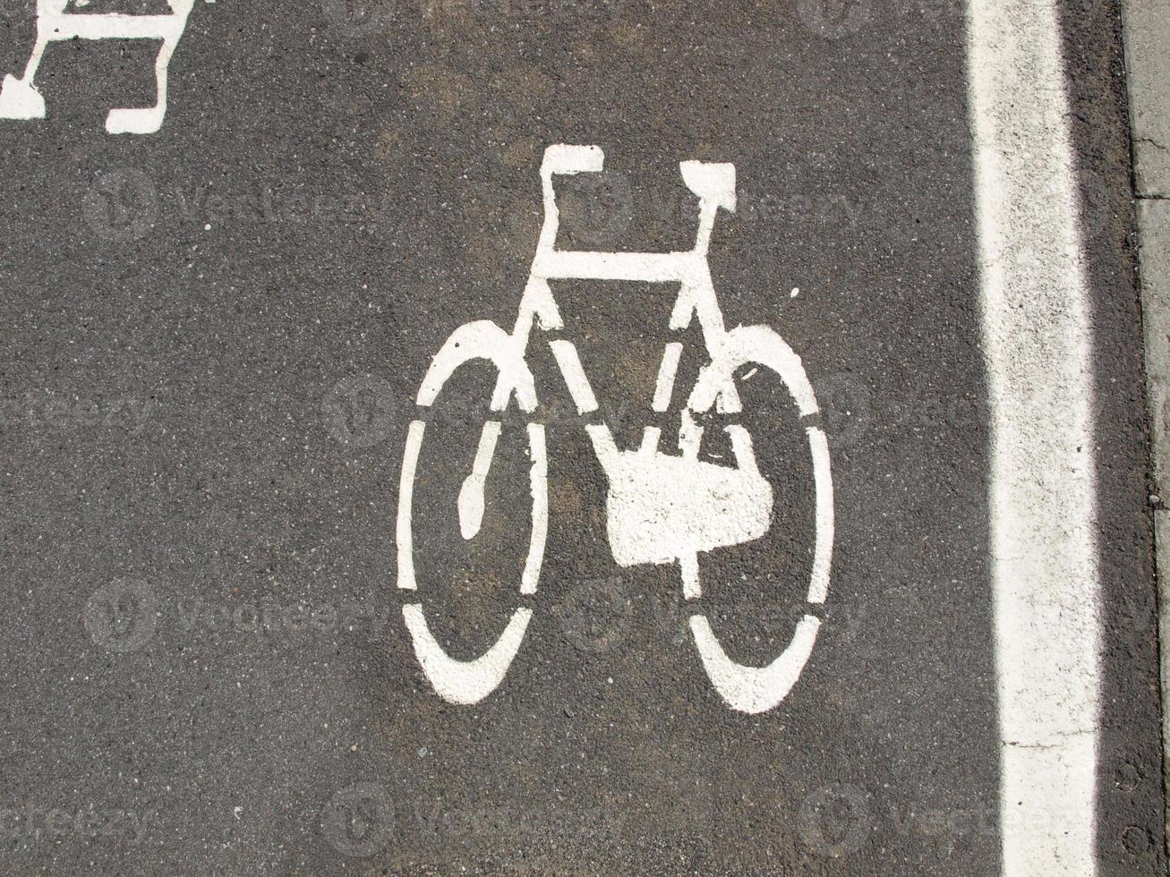 Bike lane sign photo