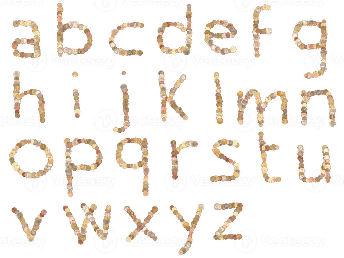 letras del alfabeto británico foto