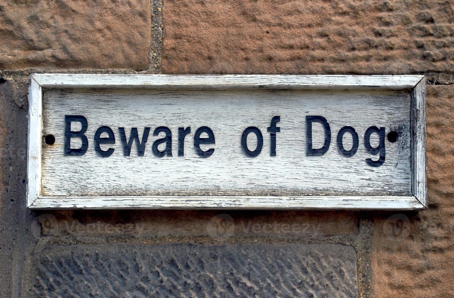 beware of dog sign photo