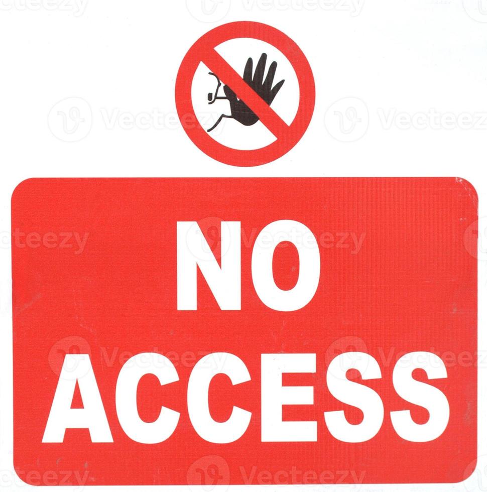 No access sign photo