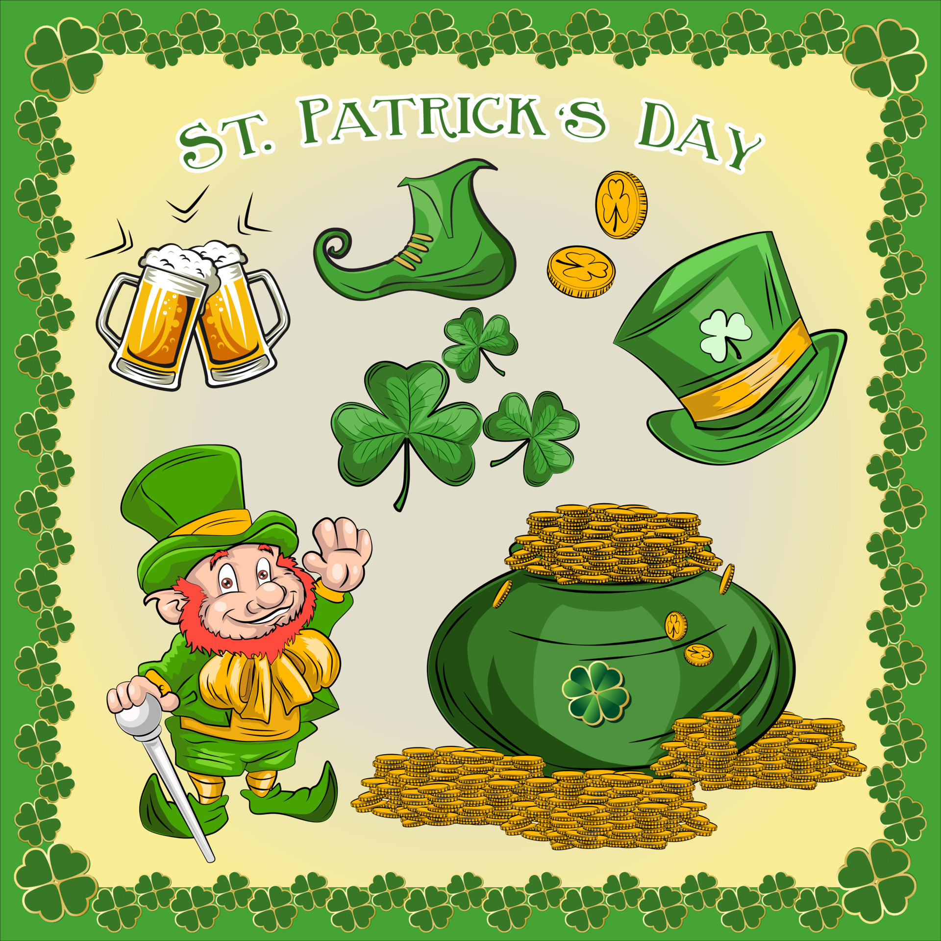 st patricks day cartoon people