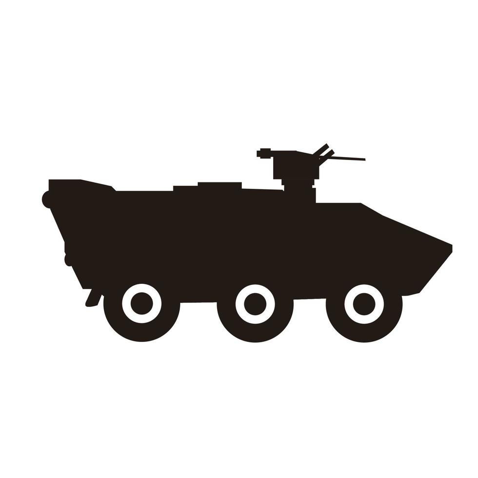 armored military vehicle with machine gun vector