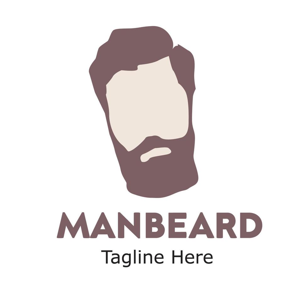 logotipo de estilo de barba vector