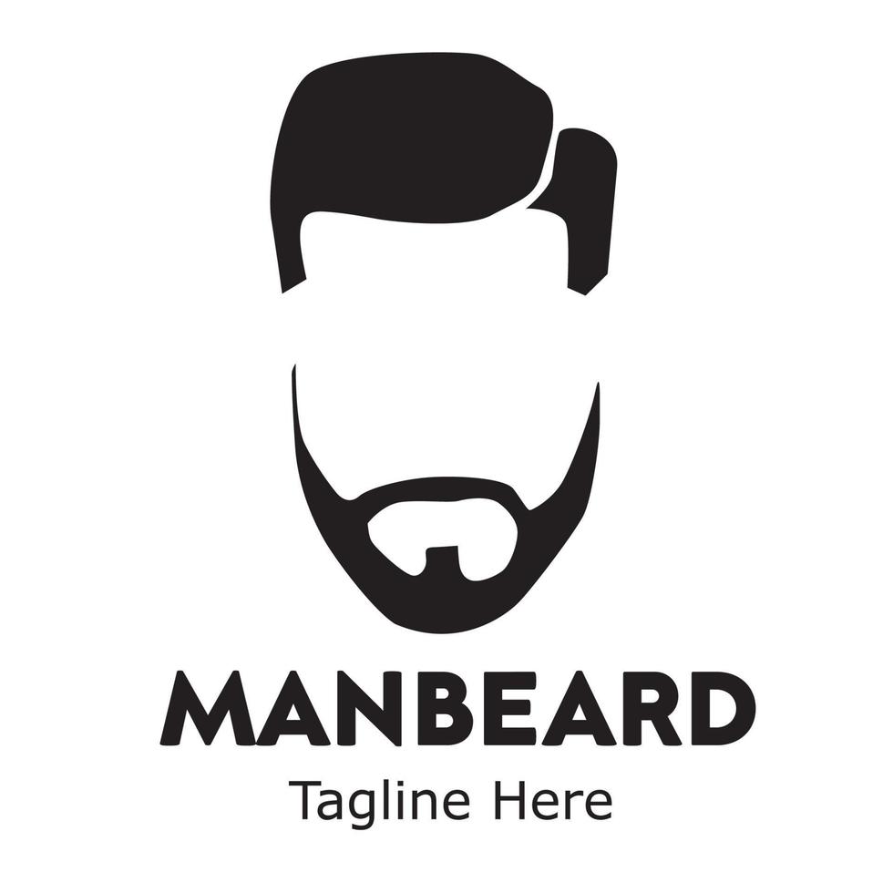 logotipo de estilo de barba vector