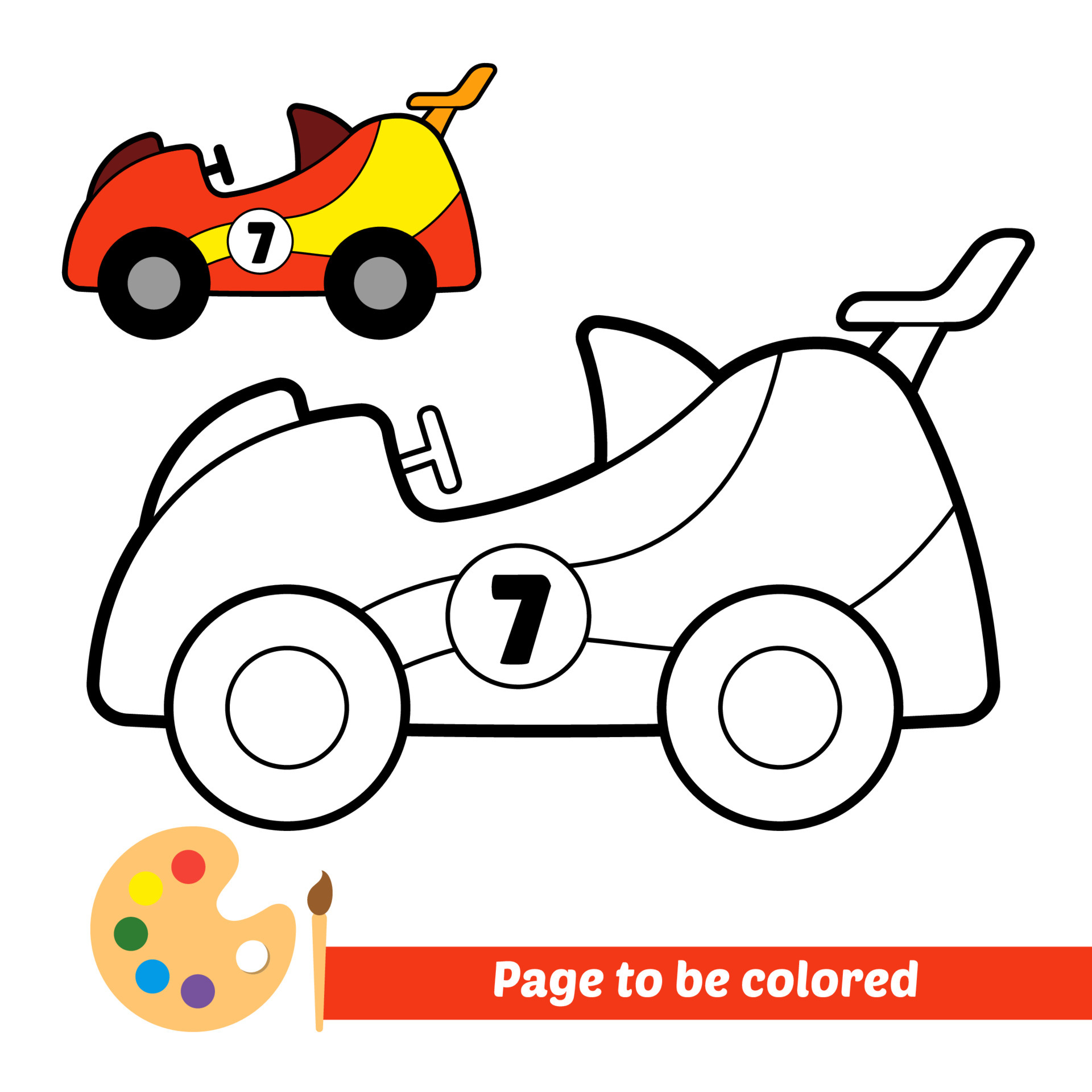 Coloring book for kids, race car vector 5951598 Vector Art at Vecteezy Coloring book for kids, race car vector 5951598 Vector Art at Vecteezy