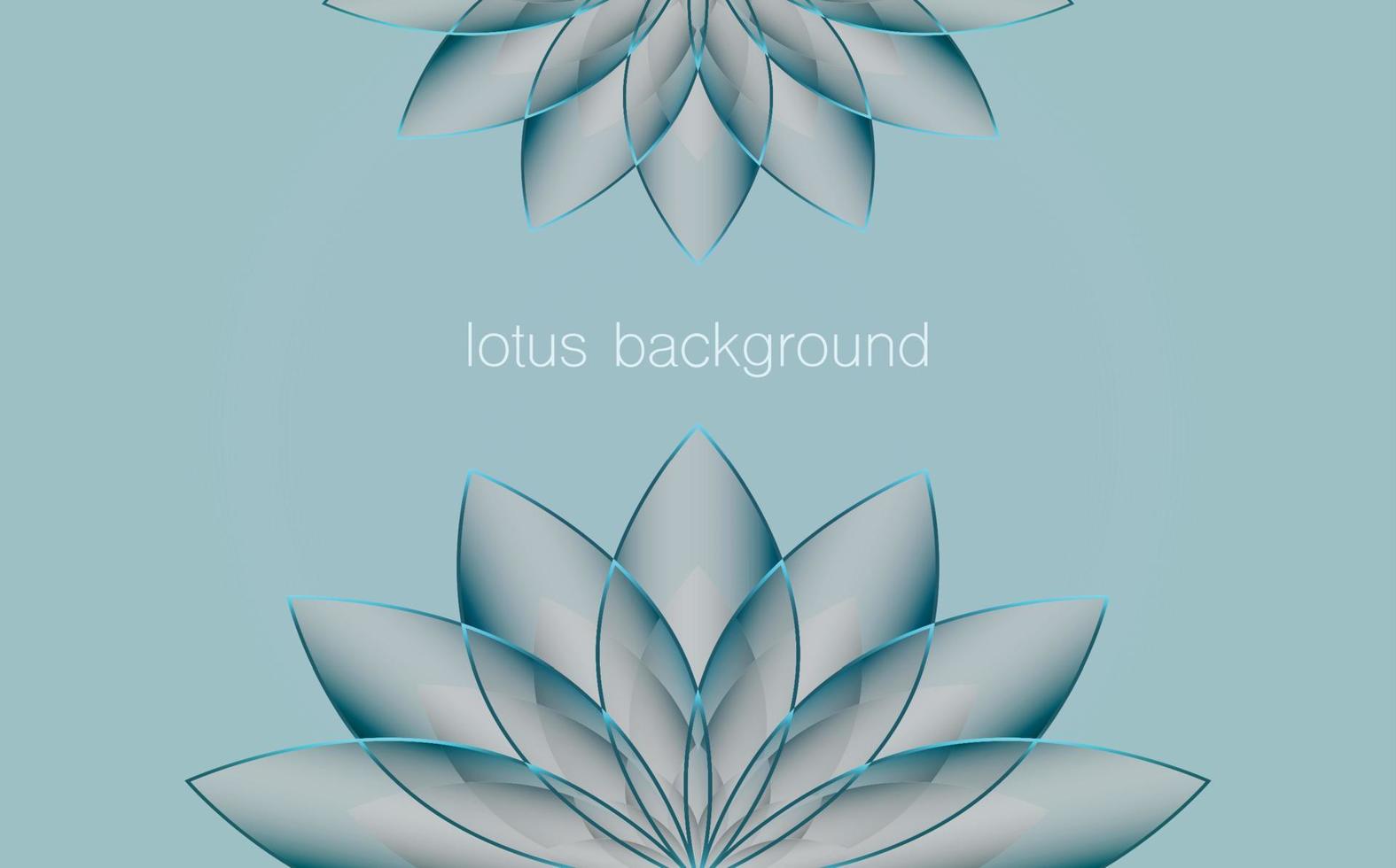 Lotus Banner Template, Flower of Life. Sacred Geometry. Symbol of Harmony and Balance. Sign of purity. Chakra Yoga design vector isolated on light blue background