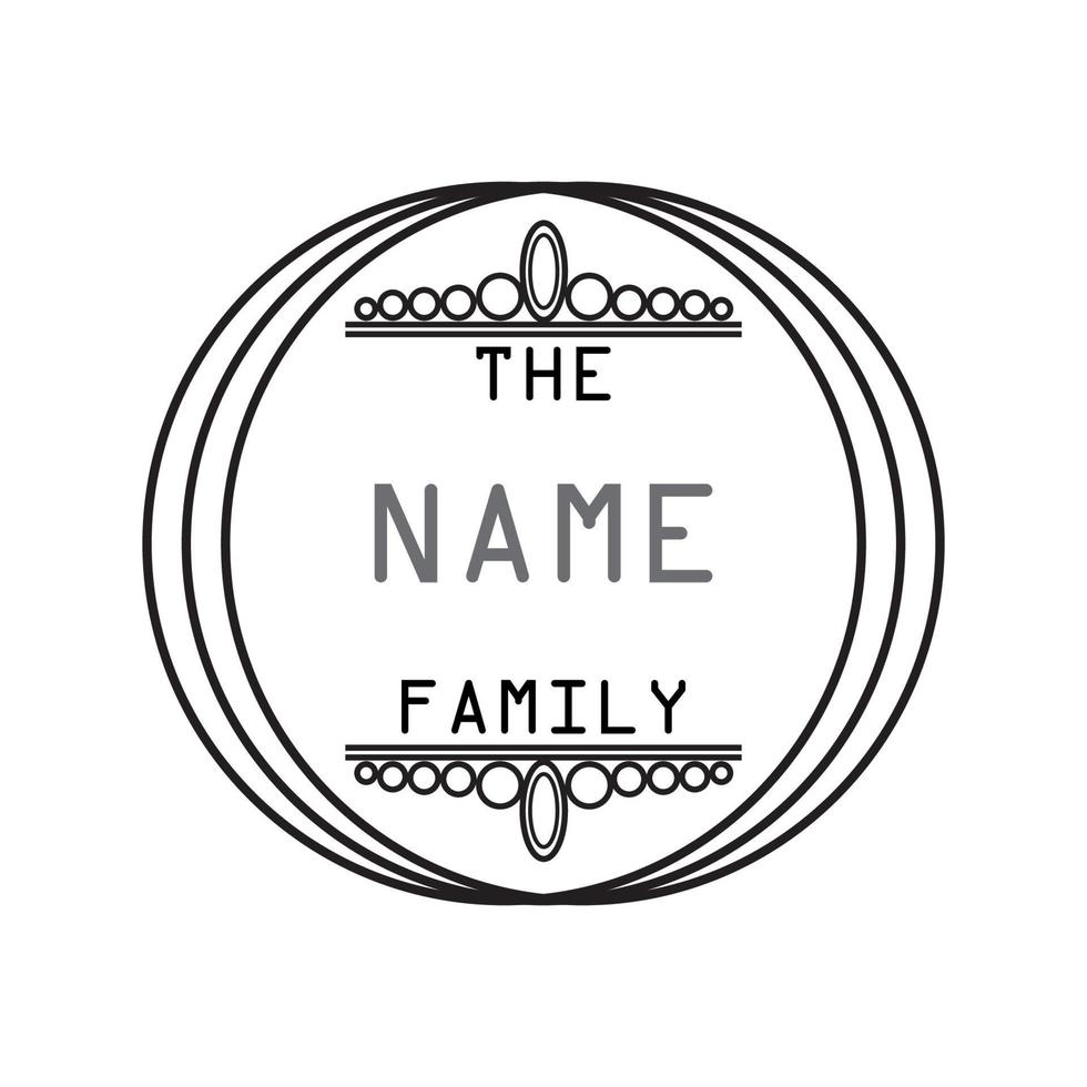 THE FAMILY MESSY CIRCLE FRAME vector