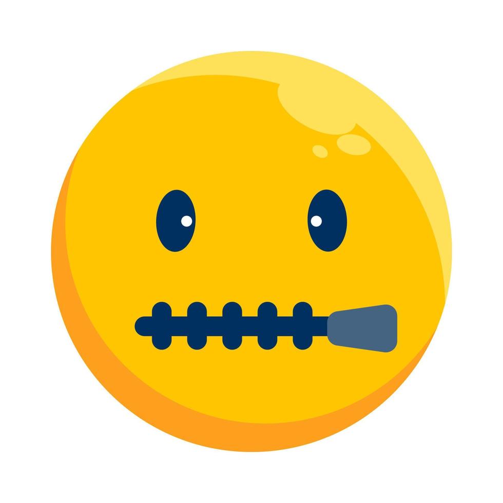 Zipper Mouth Face vector