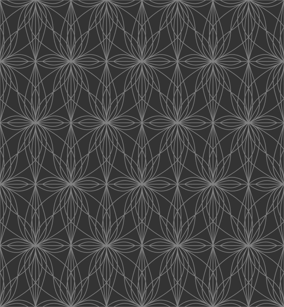 GREY BACKGROUND WITH VECTOR VINTAGE FLORAL PATTERN 5952108 Vector Art