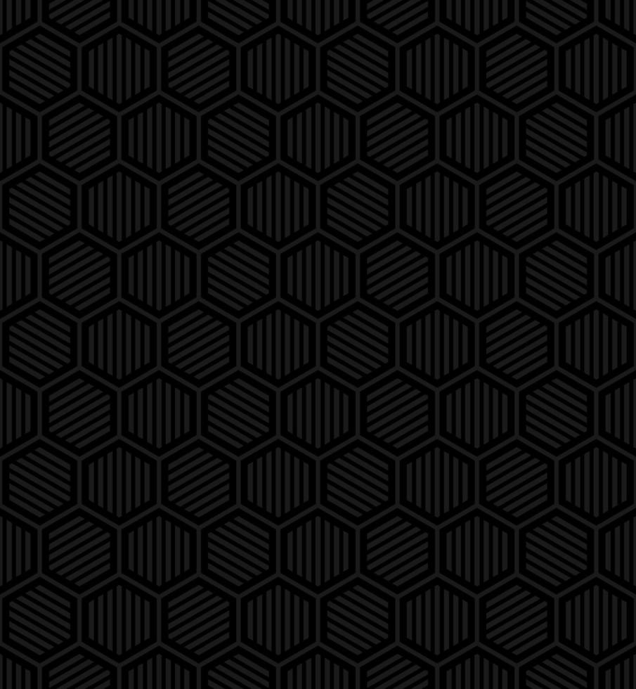 BLACK VECTOR SEAMLESS BACKGROUND WITH GRAY HEXAGONS