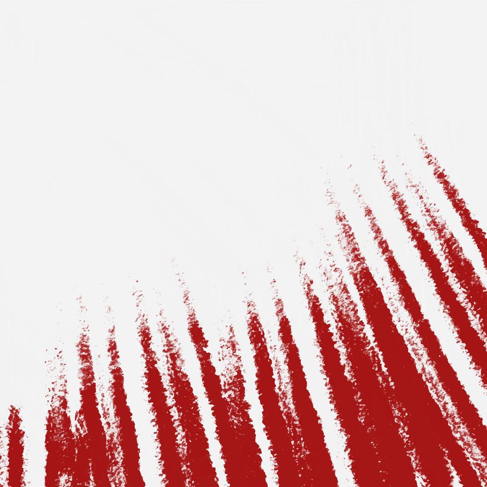 WHITE VECTOR CANVAS WITH ABSTRACT GRUNGE STROKES OF RED PAINT