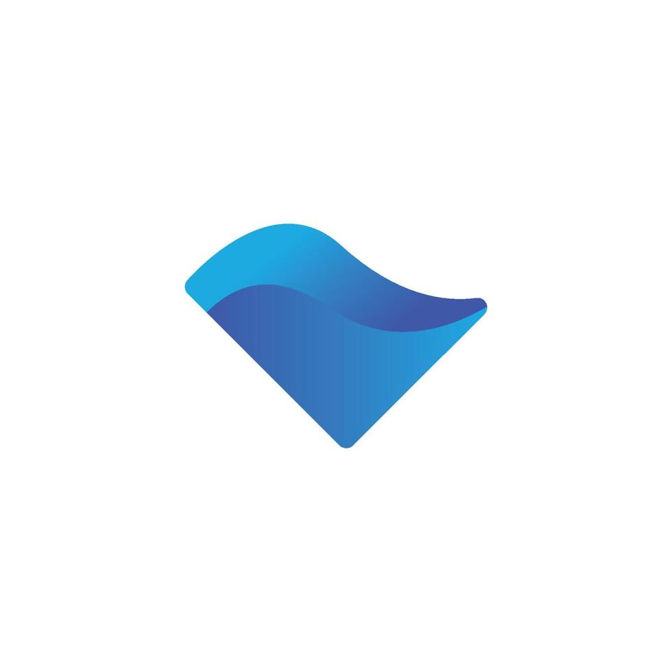 V blue logo company name. vector