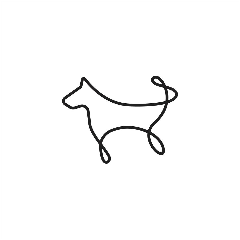 nombre de la empresa del logotipo de la mascota del perro. vector