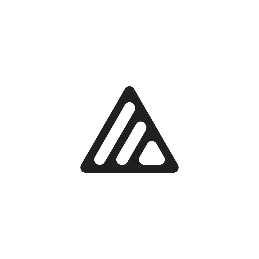 Triangle logo company name. vector