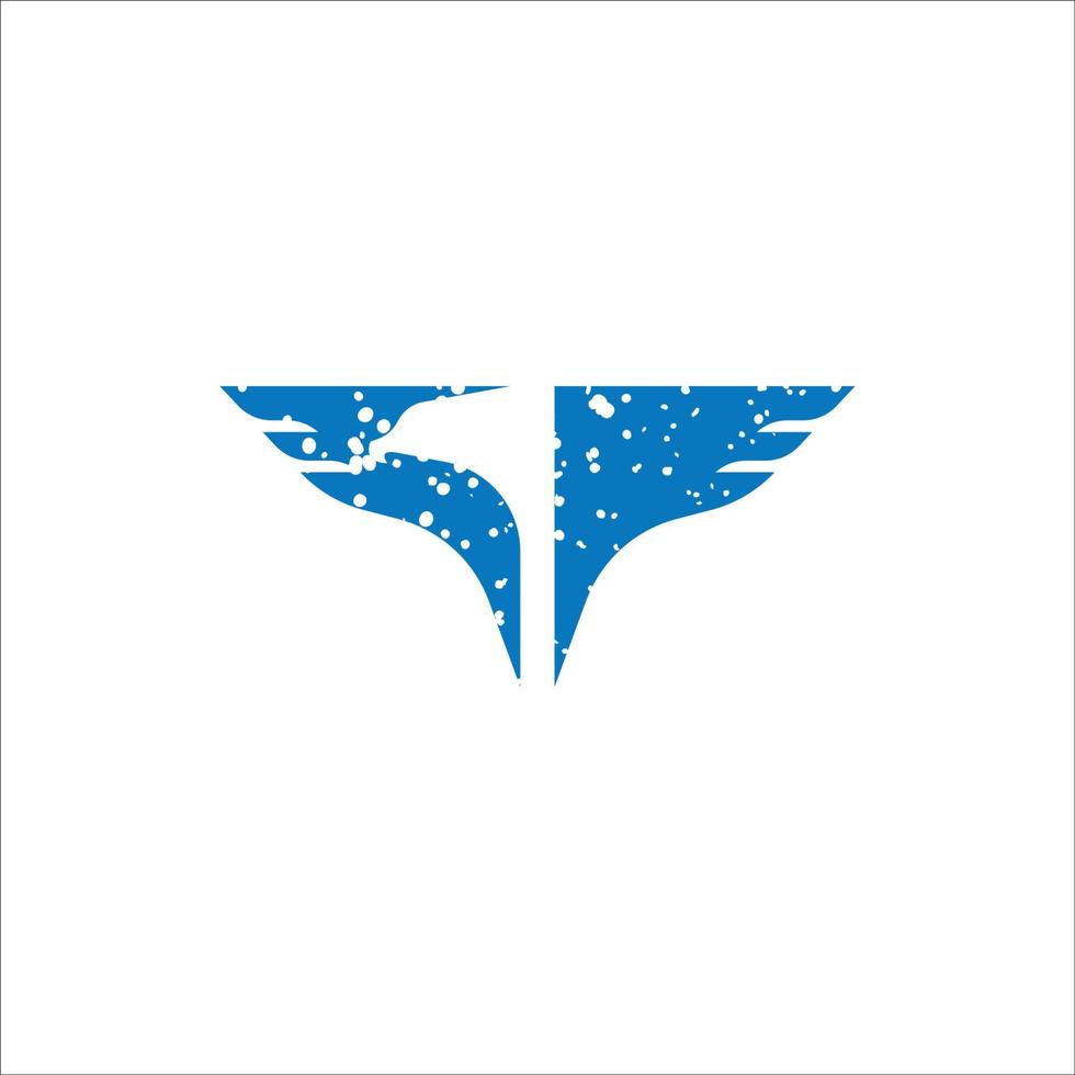 nombre de la empresa con el logotipo del pájaro azul águila. vector