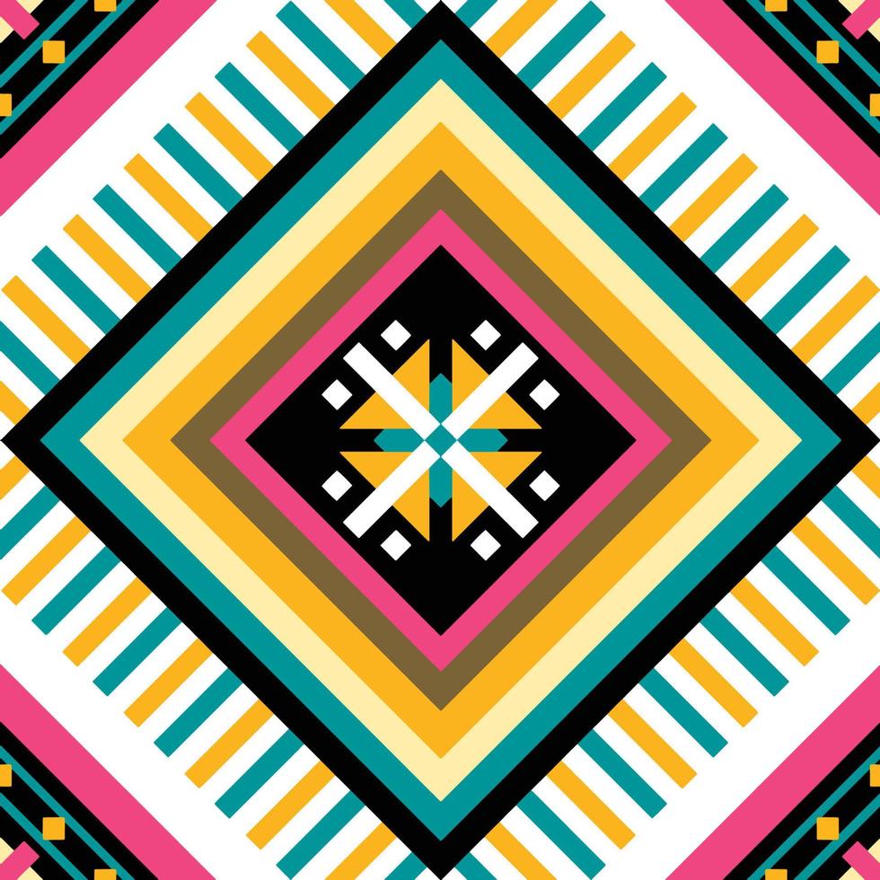 Colorful Scarf or Shawl Geometric ethnic oriental pattern traditional Design for background,carpet,wallpaper,clothing,wrapping,Batik,fabric, vector illustration embroidery style