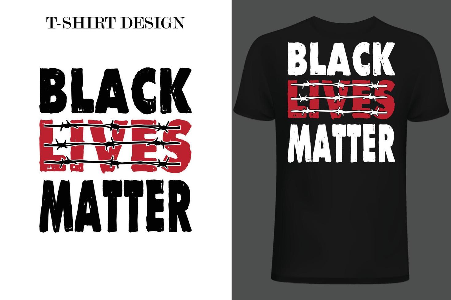las vidas negras importan el diseño de la camiseta. vector