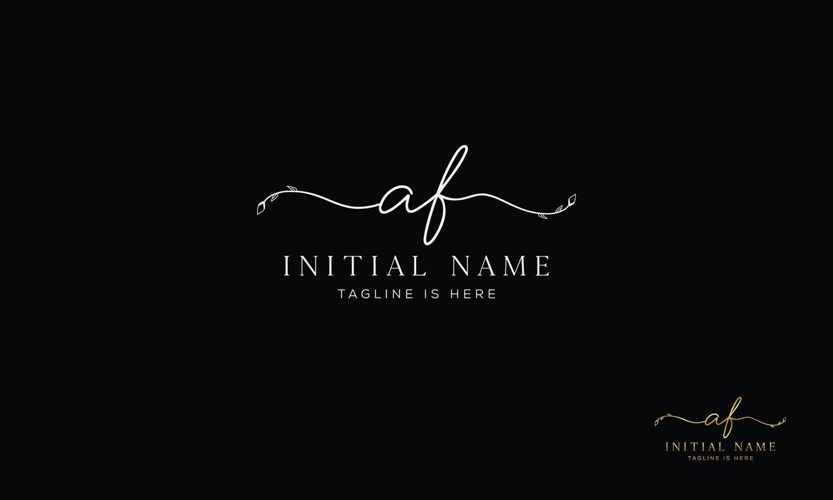 AF F A initial signature logo template. vector