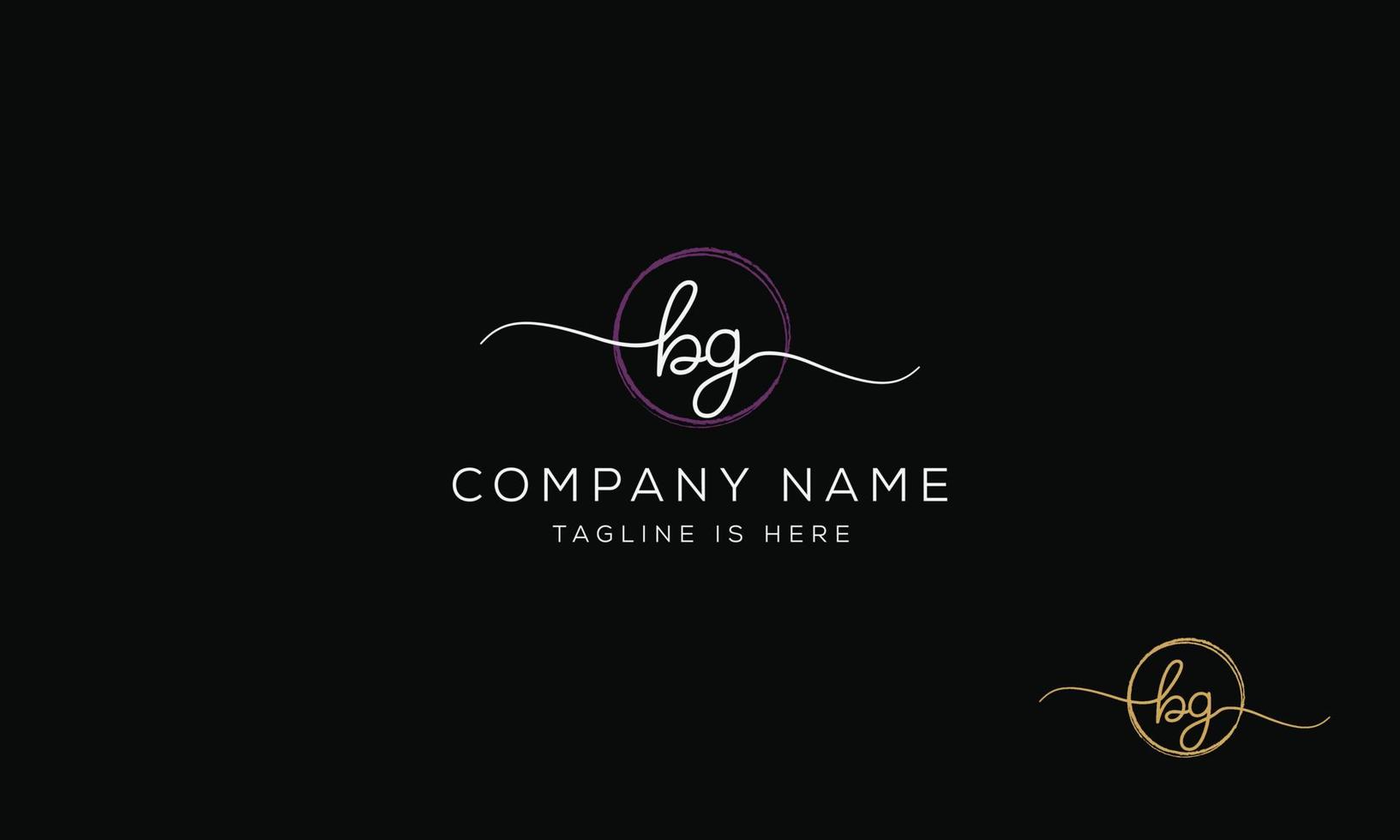 BG G B initial signature logo template. vector
