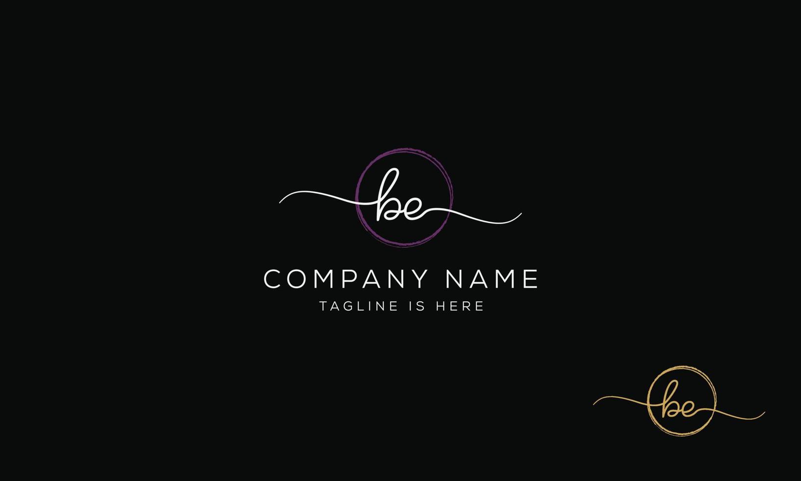 BE E B initial signature logo template. vector