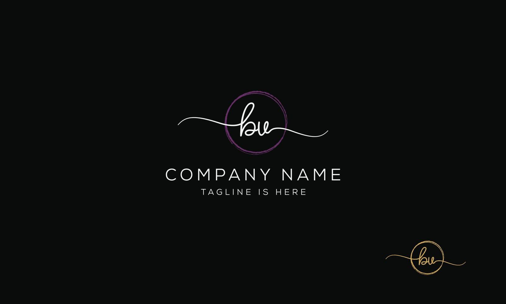 BV V B initial signature logo template. vector
