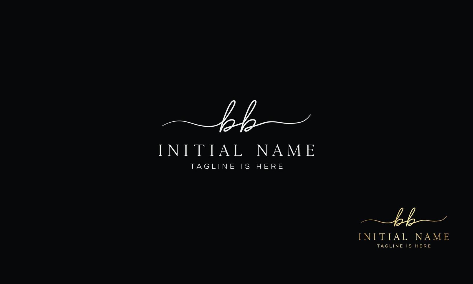 BB initial signature logo template. vector
