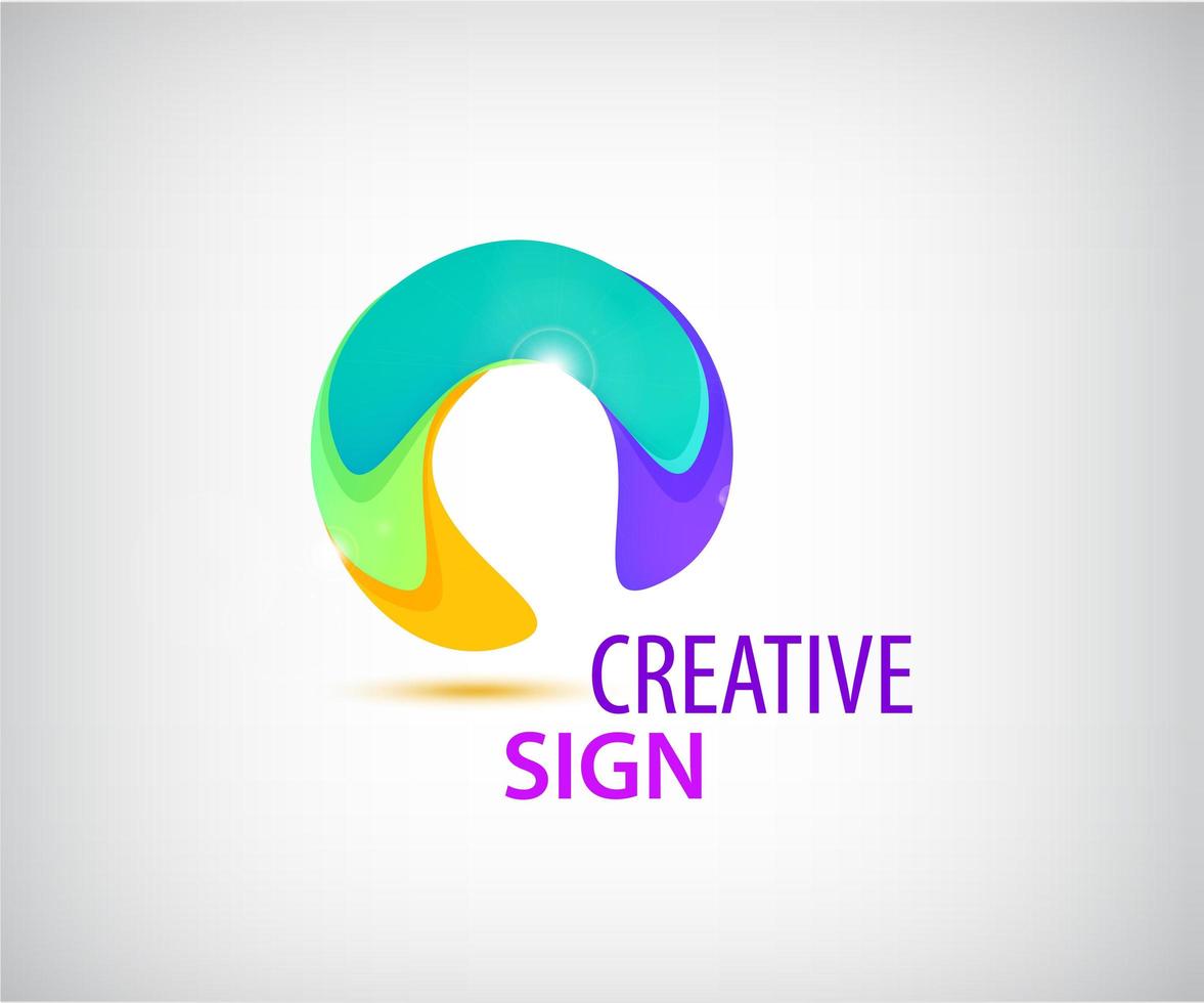 Vector abstract colorful circle logo, company identity