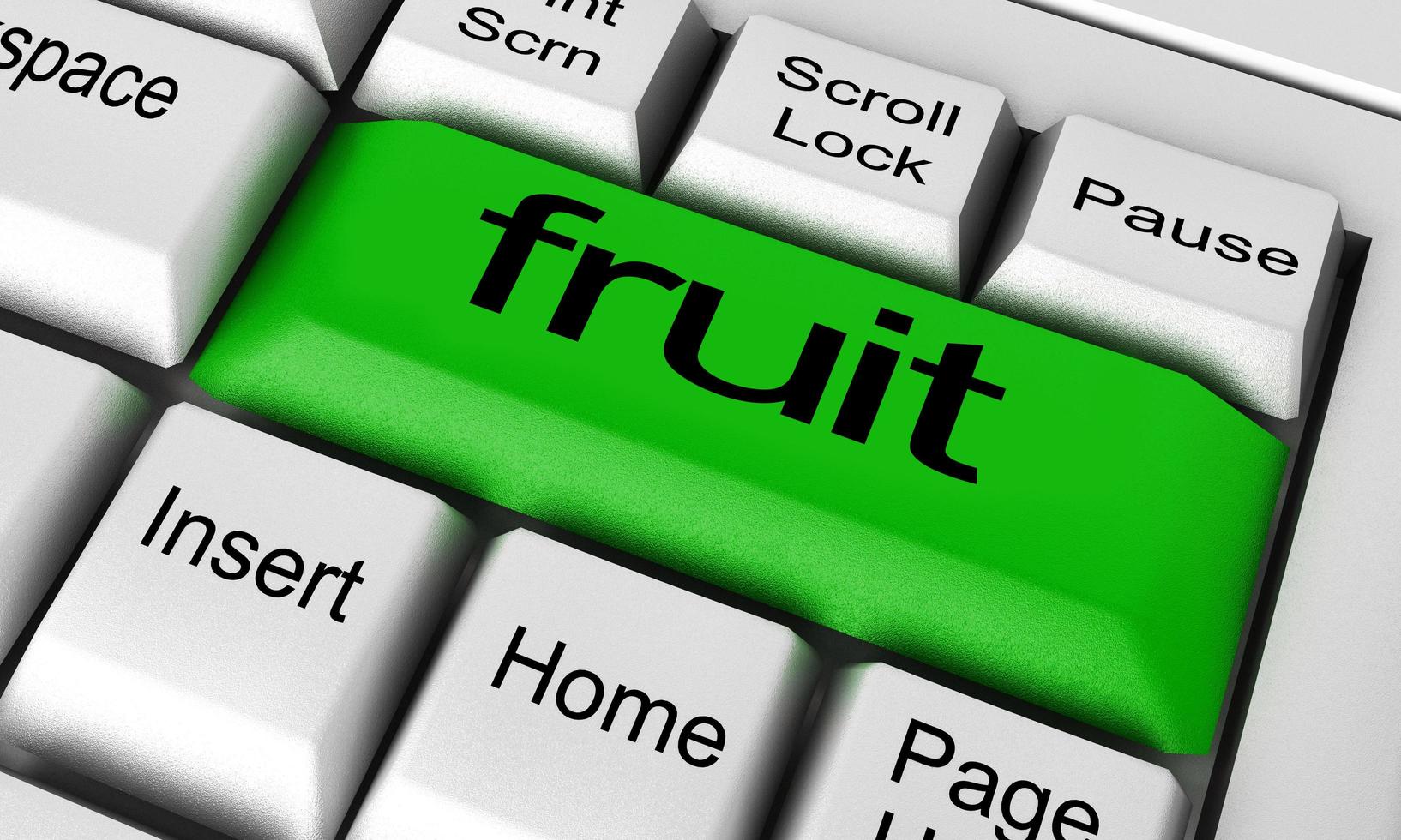 fruit word on keyboard button photo