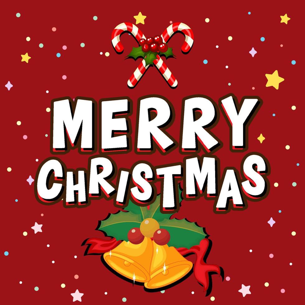 Merry Christmas poster design vector