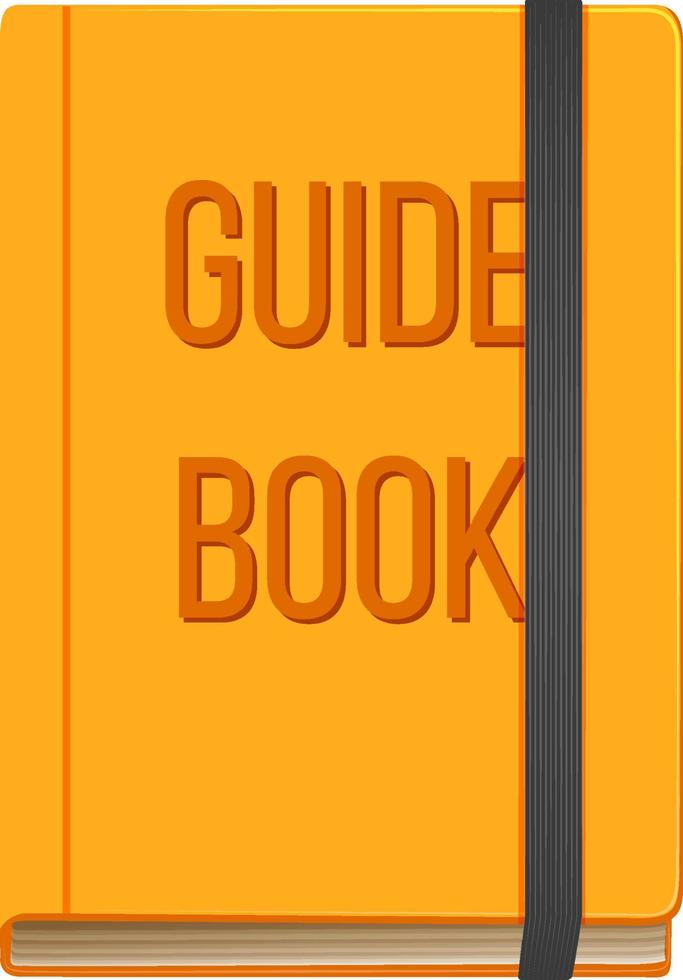 A yellow guide book in cartoon style vector