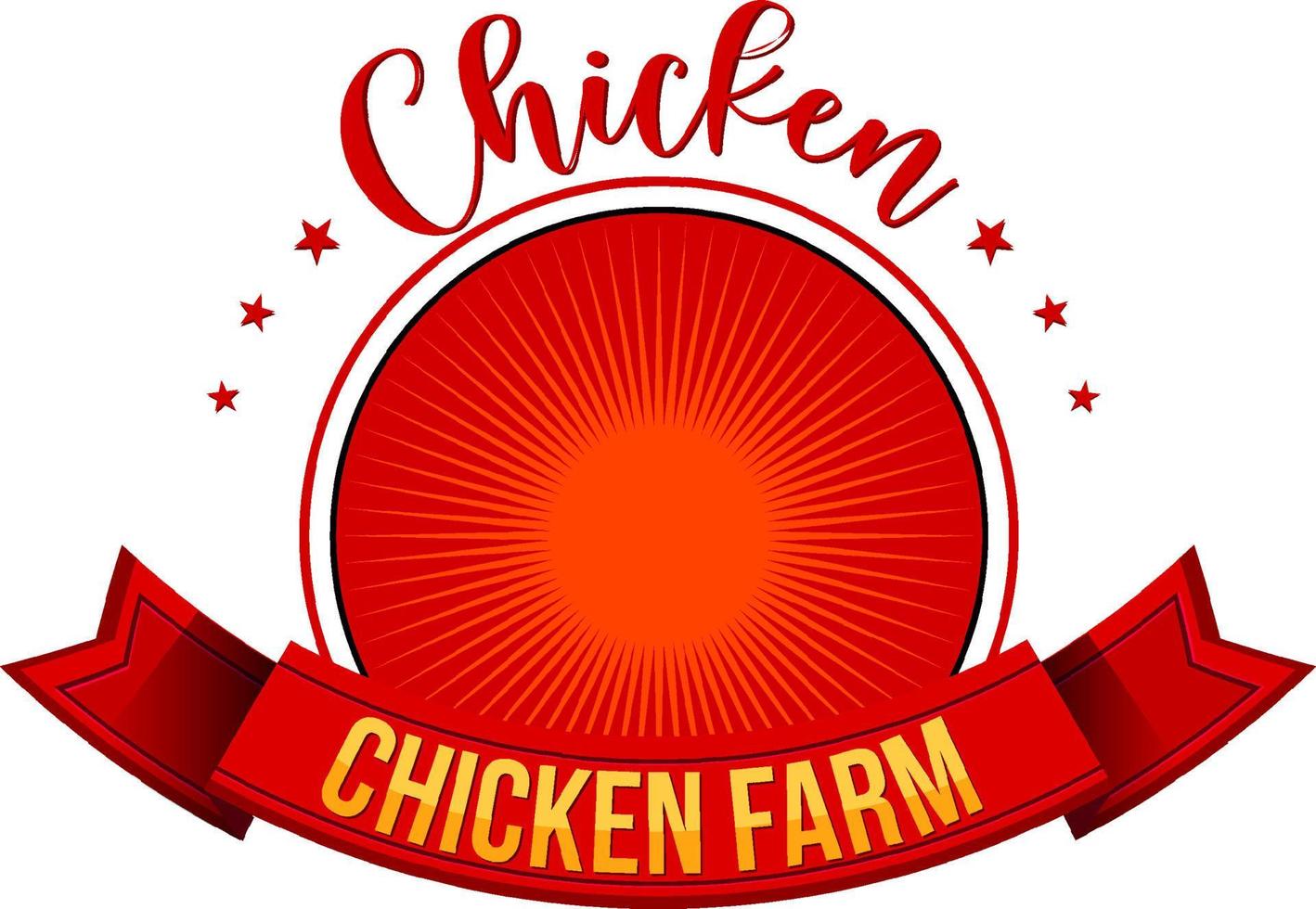 Chicken Farm banner template vector