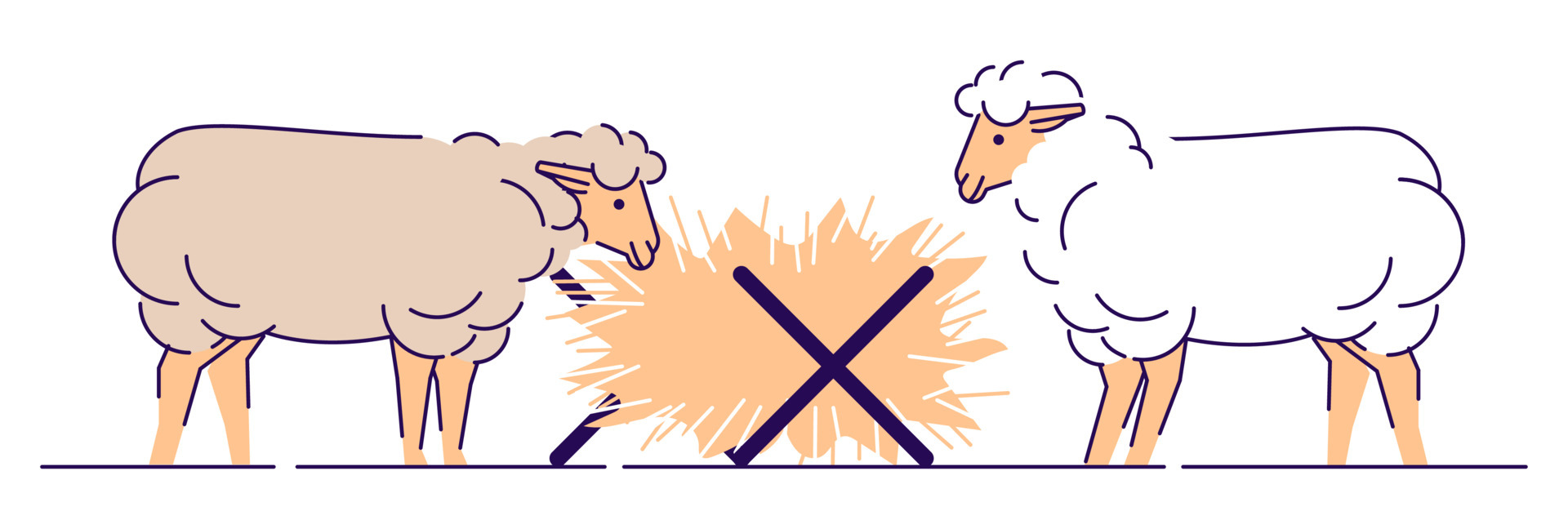 Sheeps eating hay flat vector illustration. Livestock farming, animal husbandry cartoon concept with outline. Sheep wool and lamb meat production isolated design element on white background 5960376 Vector Art at Vecteezy Sheeps eating hay flat vector illustration. Livestock farming, animal husbandry cartoon concept with outline. Sheep wool and lamb meat production isolated design element on white background 5960376 Vector Art at Vecteezy