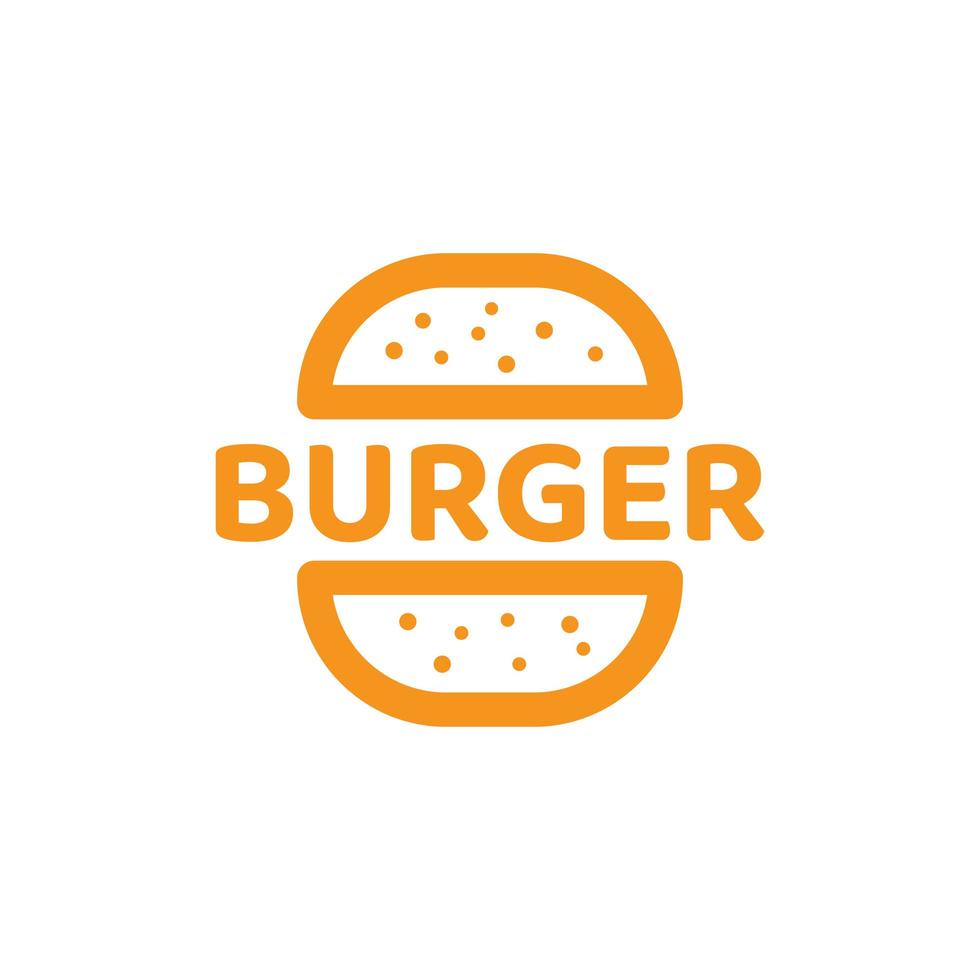 simple burger logo design vector