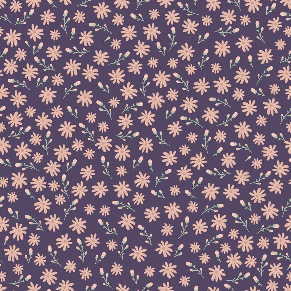 Floral seamless pattern. Pretty flowers. Printing with small pink flowers. Ditsy print. Cute spring background. elegant template for fashionable printers vector