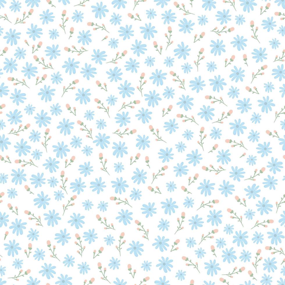 patrones sin fisuras florales. Flores lindas. estampado con pequeñas flores rosas. impresión ditsy. lindo fondo de primavera. plantilla elegante para impresoras de moda vector