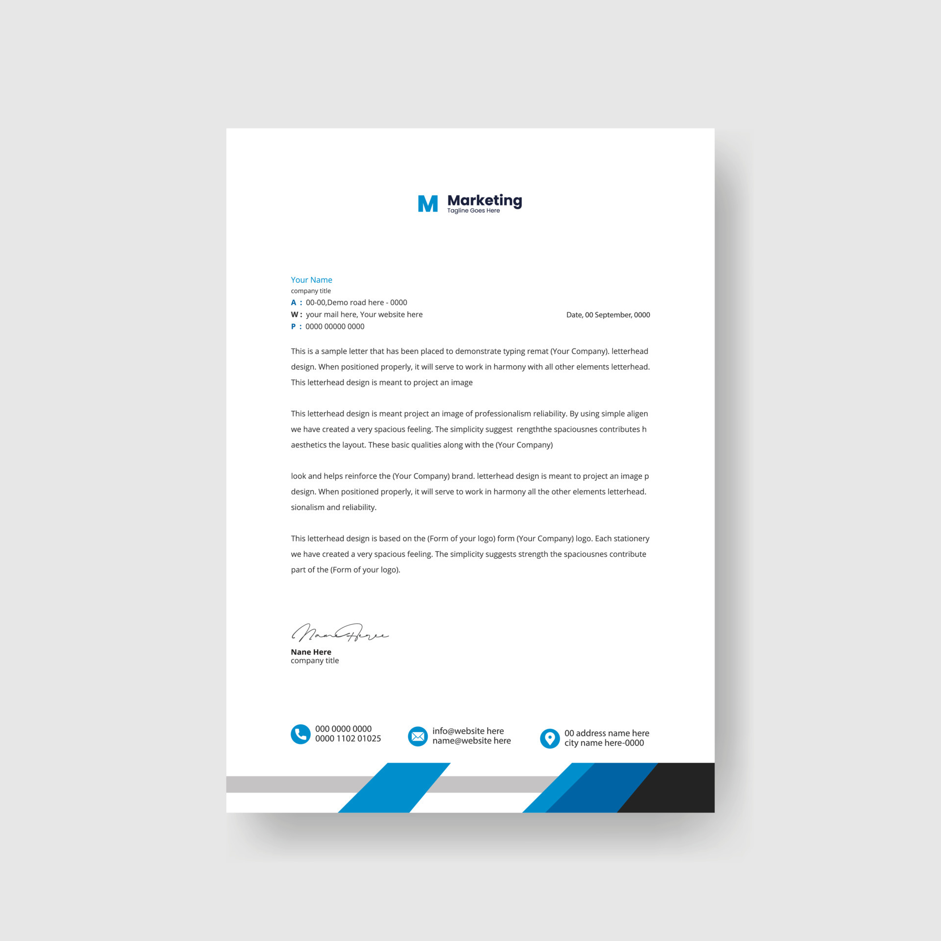 business corporate creative agency letterhead design template 5961115