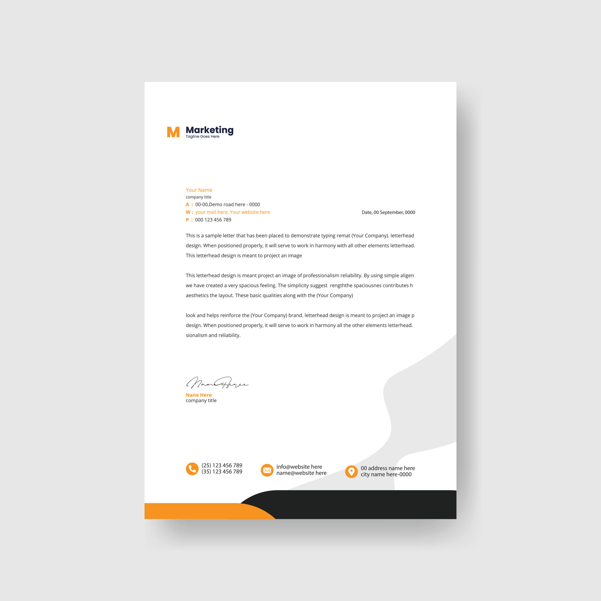 business letterhead design template 5961118 Vector Art at Vecteezy