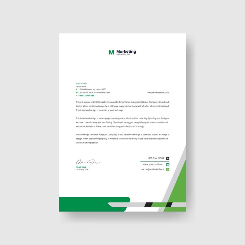 letterhead design template vector