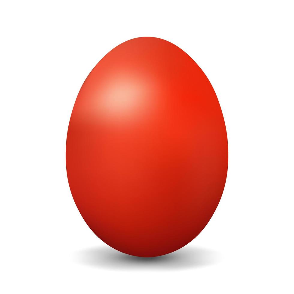 Red chicken egg for easter Realistic and volumetric egg 5961246 Vector