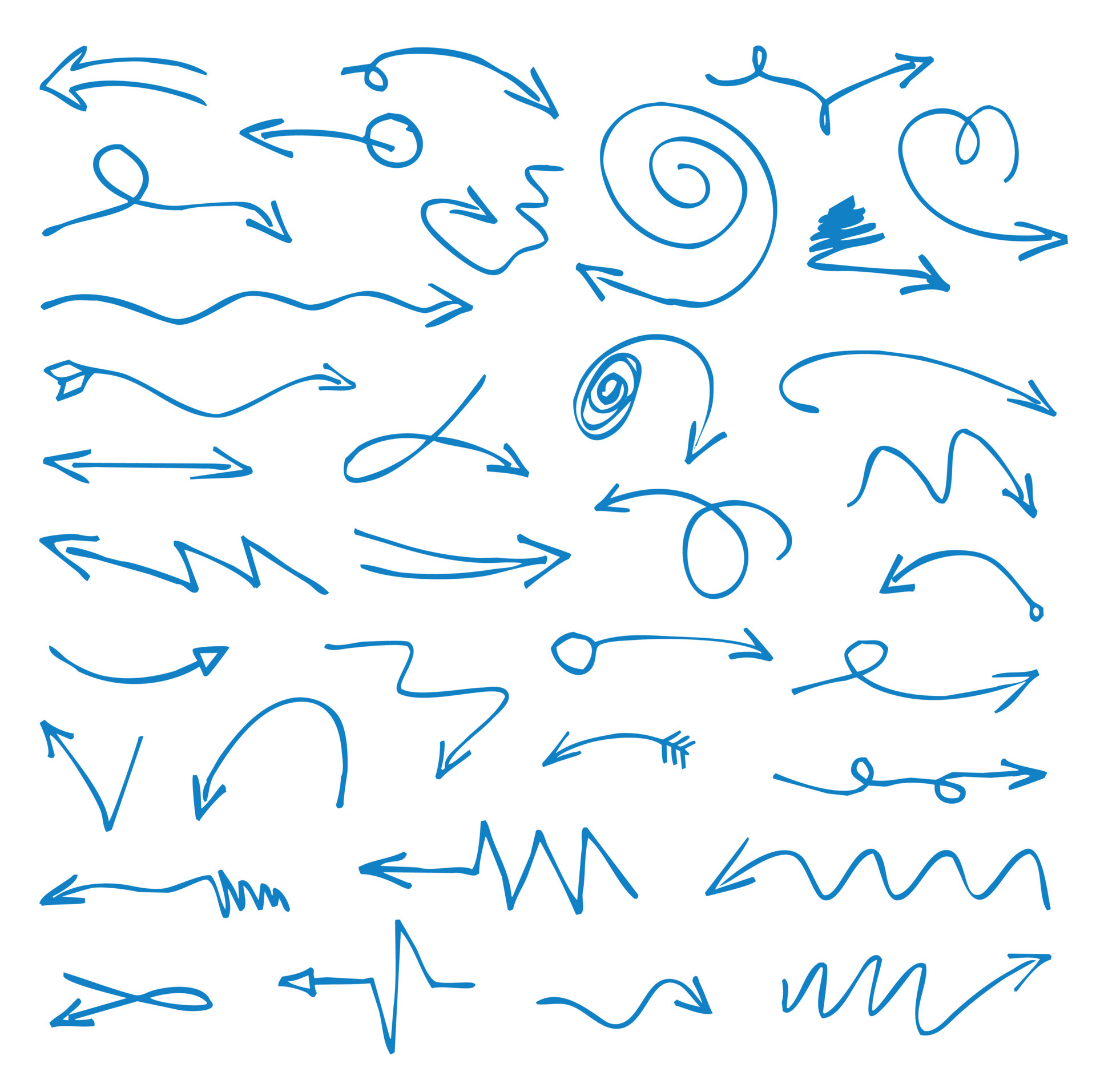 Set blue vector Arrows. 5961485 Vector Art at Vecteezy