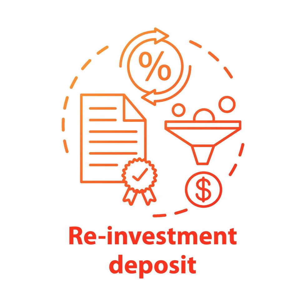 Savings concept icon. Reinvestment deposit idea thin line illustration. Creating investment account. Full profit, interest percentage withdrawal. Vector isolated outline drawing